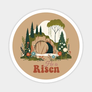 He is Risen, Easter celebration design Magnet